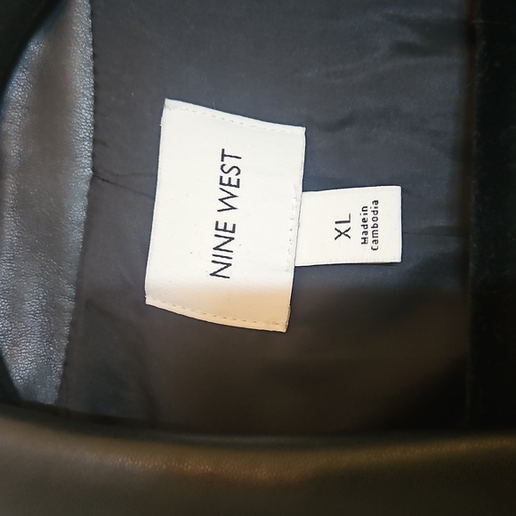 Nine West Size XL Black Faux Leather Jacket - Picture 5 of 10